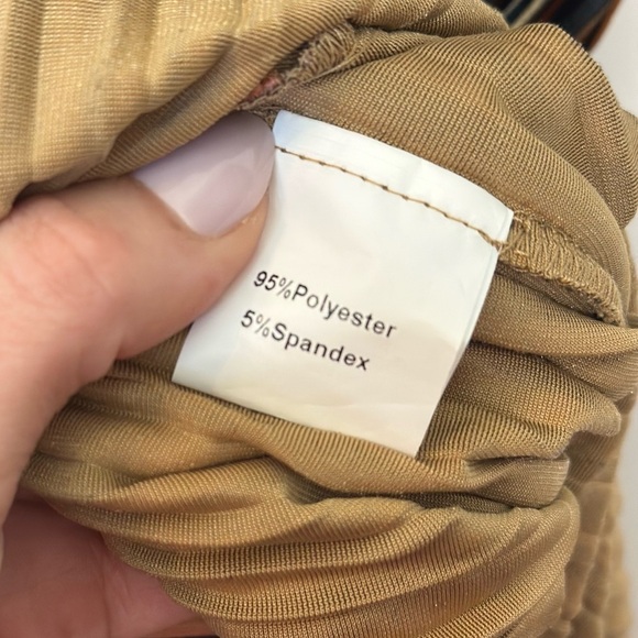 Amanda Uprichard Velvet Striped Multicolor V-Neck Spaghetti Strap Midi Dress- S - Picture 6 of 8